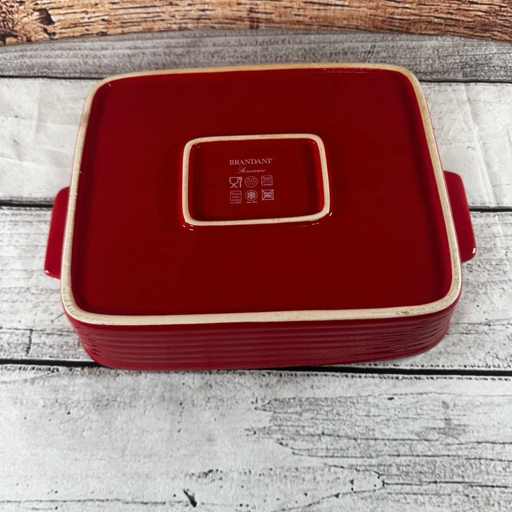 Brandani Red Ceramic Casserole Dish 10